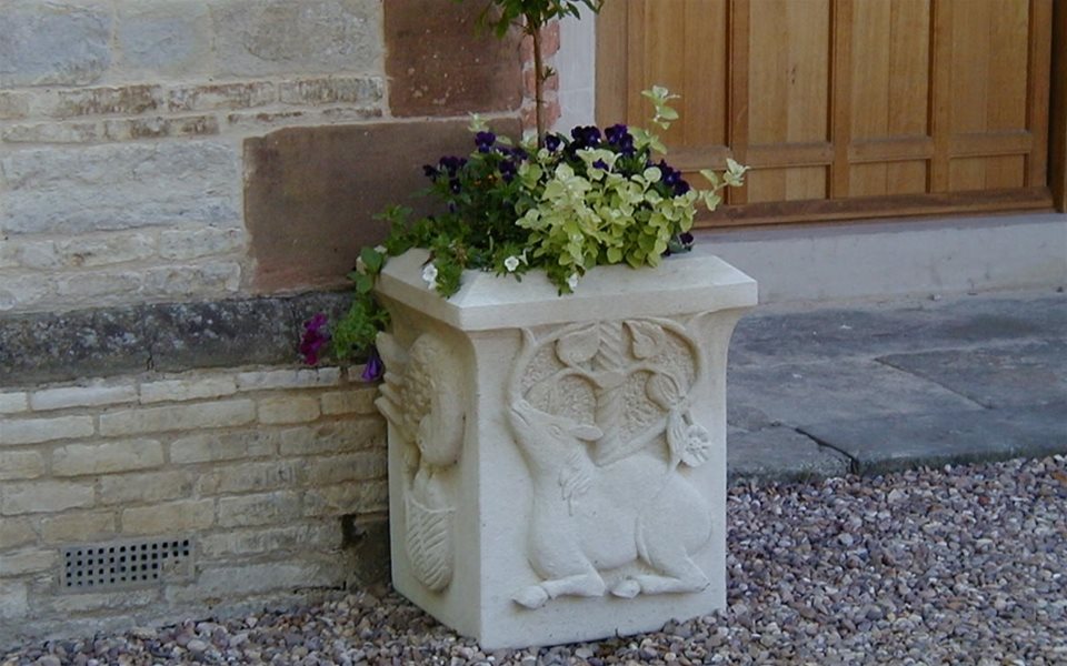 One of a set of four stone planters