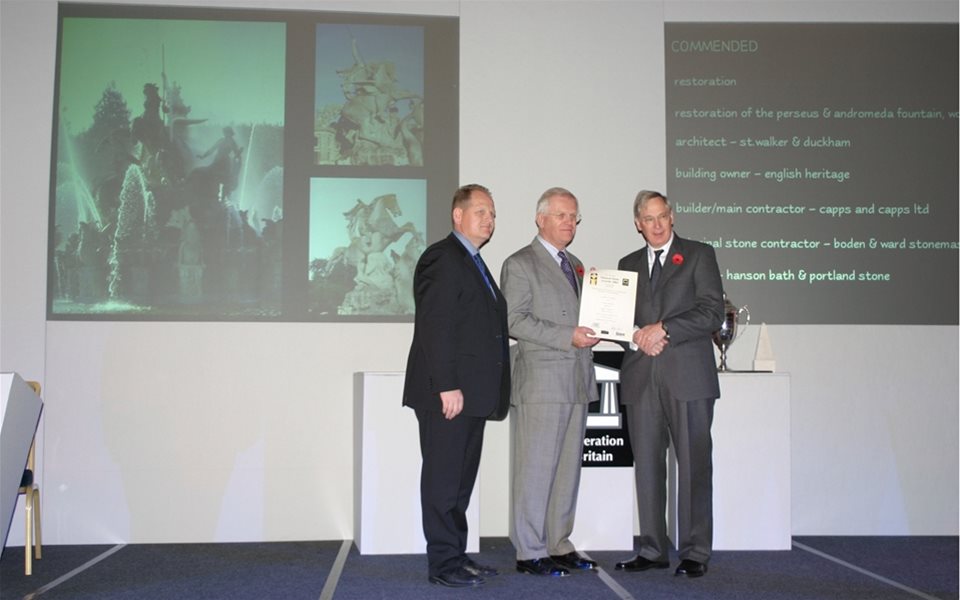 Receiving the Commended award 