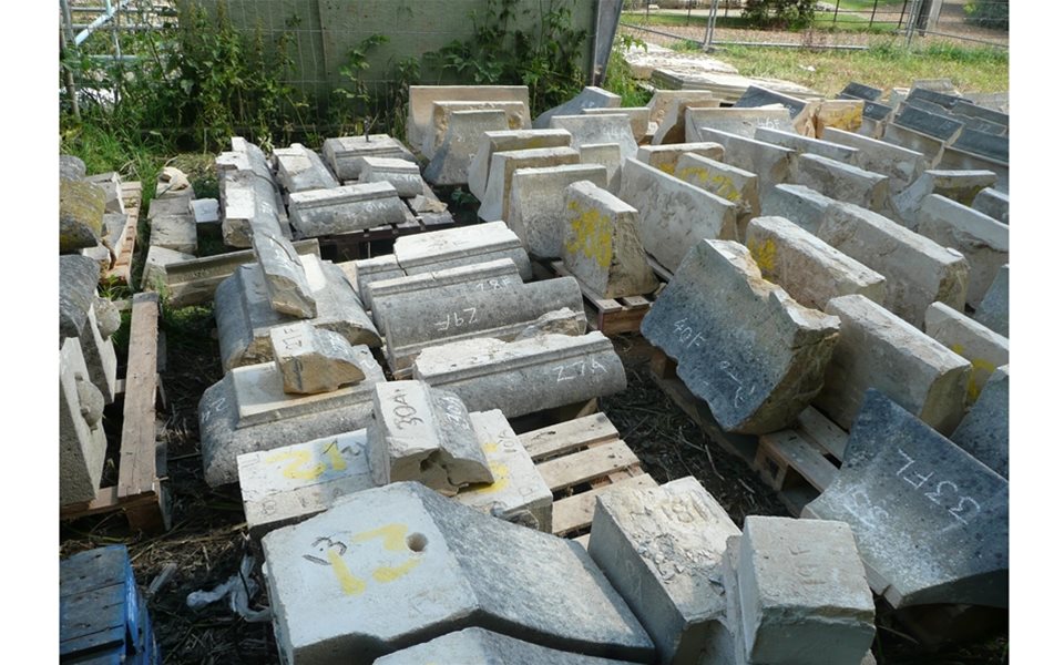 Pytchley gates - dismantled stonework recorded