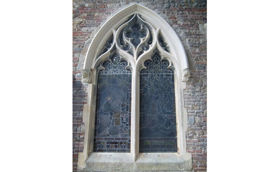 Colchester Church - window before and after After