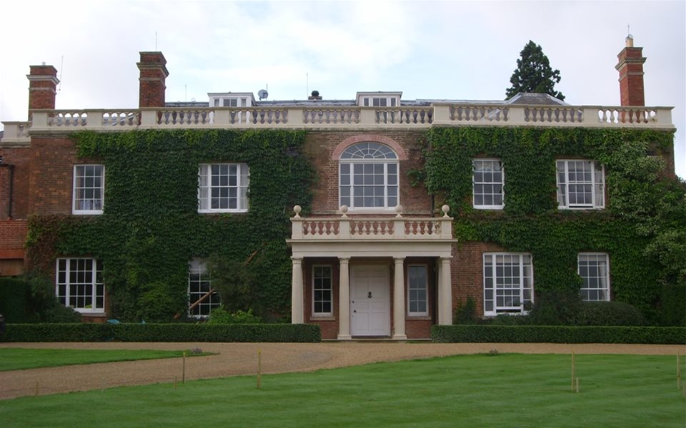Thorpe Lubenham Hall - balustrading and portico added After